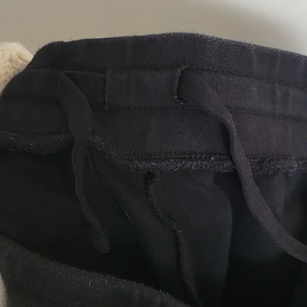 Champion Black Drawstring Elastic Waist Pull On Long Sweatpants Joggers Sz Small